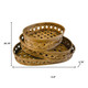 Set of Three Brown Solid Wood Basket