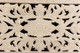 52" White Distressed Solid Wood Carved Floral Storage Ottoman