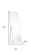 63" Gold Metal Freestanding and Wall Mount Framed Full Length Mirror