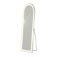 60" Clear Arch Lighted Freestanding and Wall Mount Frameless Full Length Mirror