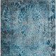 3' X 5' Teal Blue And Gray Floral Washable Indoor Outdoor Area Rug