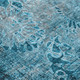 5' X 8' Teal Blue And Gray Floral Washable Indoor Outdoor Area Rug