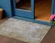 3' X 5' Wheat And Beige Floral Washable Indoor Outdoor Area Rug