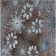 8' X 10' Brown And Sky Blue Floral Washable Indoor Outdoor Area Rug