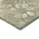 3' X 5' Sage And Beige Floral Washable Indoor Outdoor Area Rug
