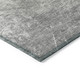 8' Gray And Silver Round Abstract Washable Indoor Outdoor Area Rug