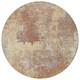 8' Terra Cotta And Beige Round Abstract Washable Indoor Outdoor Area Rug