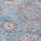 8' X 10' Blue Wheat And Copper Medallion Washable Indoor Outdoor Area Rug