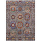 8' X 10' Gray Burgundy And Gold Medallion Washable Indoor Outdoor Area Rug