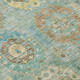 3' X 5' Teal Blue Gold And Copper Medallion Washable Indoor Outdoor Area Rug