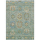 10' X 14' Teal Blue Gold And Copper Medallion Washable Indoor Outdoor Area Rug