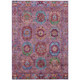 9' X 12' Pink Green And Mauve Medallion Washable Indoor Outdoor Area Rug