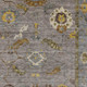 3' X 5' Pewter Gray And Gold Floral Medallion Washable Indoor Outdoor Area Rug