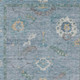 5' X 8' Sky Blue And Ivory Floral Medallion Washable Indoor Outdoor Area Rug