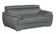 69" Gray And Silver Faux Leather Loveseat