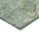 8' X 10' Pale Aqua And Wheat Floral Washable Indoor Outdoor Area Rug