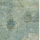 10' X 14' Pale Aqua And Wheat Floral Washable Indoor Outdoor Area Rug