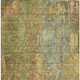 3' X 5' Artichoke Green And Gold Abstract Washable Indoor Outdoor Area Rug