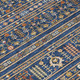 10' X 14' Navy Blue Copper And Gold Tribal Washable Indoor Outdoor Area Rug