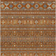 8' X 10' Rust Blue And Ivory Tribal Washable Indoor Outdoor Area Rug