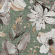 10' X 14' Sage Ivory And Charcoal Floral Washable Indoor Outdoor Area Rug