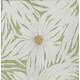 9' X 12' Artichoke Green Ivory And Gold Floral Washable Indoor Outdoor Area Rug