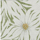10' X 14' Green Ivory And Gold Floral Washable Indoor Outdoor Area Rug