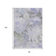 8' X 10' Lavender And Ivory Floral Washable Indoor Outdoor Area Rug