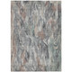3' X 5' Gray Brown And Ivory Abstract Washable Indoor Outdoor Area Rug