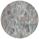 8' Gray Brown And Ivory Round Abstract Washable Indoor Outdoor Area Rug