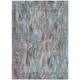 9' X 12' Taupe Teal Blue And Gray Abstract Washable Indoor Outdoor Area Rug