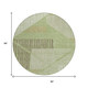 8' Artichoke Green And Ivory Round Striped Washable Indoor Outdoor Area Rug