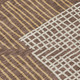 8' Brown And Ivory Round Striped Washable Indoor Outdoor Area Rug