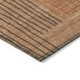 10' X 14' Rust And Ivory Striped Washable Indoor Outdoor Area Rug