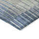 10' X 14' Denim Blue And Ivory Striped Washable Indoor Outdoor Area Rug