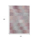 10' X 14' Merlot And Ivory Striped Washable Indoor Outdoor Area Rug