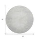 8' Gray And Ivory Round Abstract Washable Indoor Outdoor Area Rug