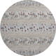 8' Blue And Gray Round Ikat Washable Indoor Outdoor Area Rug