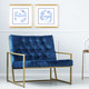 Set Of Two Blue Garden Impress B Gold Framed Wall Art