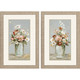 Set Of Two Country Arrangement Distressed Gold Framed Wall Art