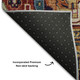 10' X 14' Rust Blue And Gold Oriental Washable Area Rug With UV Protection