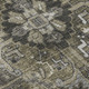 3' X 5' Taupe Ivory And Gray Oriental Washable Area Rug With UV Protection