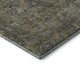 8' Chocolate And Gray Medallion Distressed Washable Round Rug With UV Protection