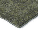 8' Green And Gray Medallion Distressed Washable Round Rug With UV Protection