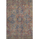 5' X 8' Red And Blue Medallion Distressed Washable Area Rug With UV Protection