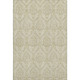 10' X 14' Beige And Ivory Floral Washable Area Rug With UV Protection
