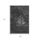 9' X 12' Charcoal And Silver Abstract Washable Area Rug With UV Protection