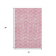 5' X 8' Pink And Ivory Polka Dot Washable Area Rug With UV Protection
