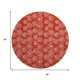 8' Red And Ivory Polka Dot Washable Round Rug With UV Protection
