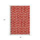8' X 10' Red And Ivory Polka Dot Washable Area Rug With UV Protection